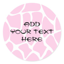 Giraffe Print Pattern in Candy Pink. Stickers