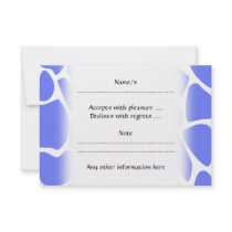 Giraffe Print Pattern in Cornflower Blue.