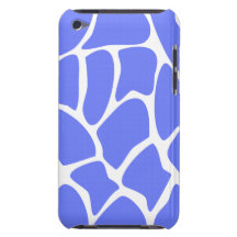 Giraffe Print Pattern in Cornflower Blue. iPod Touch Case-Mate Case