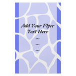 Giraffe Print Pattern in Cornflower Blue. Flyer Design