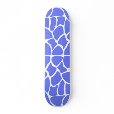 Giraffe Print Pattern in Cornflower Blue. Skateboard Decks by Graphics_By_Metarla