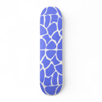 Giraffe Print Pattern in Cornflower Blue. Skateboard Decks