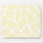 Giraffe Print Pattern in Cream Color. Mousepads