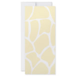 Giraffe Print Pattern in Cream Color. Custom Rack Cards