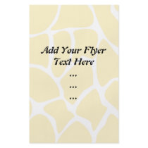 Giraffe Print Pattern in Cream Colour. Flyers
