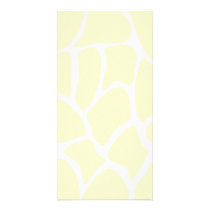 Giraffe Print Pattern in Cream Colour. Photo Card Template