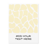 Giraffe Print Pattern in Cream Colour. Postcards