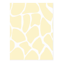 Giraffe Print Pattern in Cream Colour. Postcard