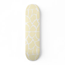 Giraffe Print Pattern in Cream Colour. Custom Skateboard