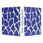 Giraffe Print Pattern in Dark Blue. binders