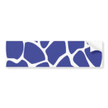 Giraffe Print Pattern in Dark Blue. bumper stickers