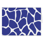 Giraffe Print Pattern in Dark Blue. Cards