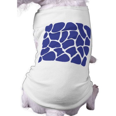 Giraffe Print Pattern in Dark Blue. Pet Clothing by Graphics_By_Metarla