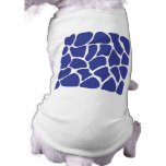 Giraffe Print Pattern in Dark Blue. Pet Clothing