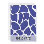 Giraffe Print Pattern in Dark Blue. Invitation