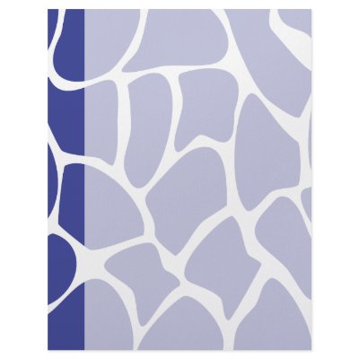Giraffe Print Pattern in Dark Blue. Letterhead by Graphics_By_Metarla