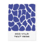 Giraffe Print Pattern in Dark Blue. Post Cards
