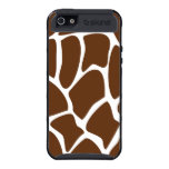 Giraffe Print Pattern in Dark Brown.