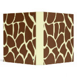 Giraffe Print Pattern in Dark Brown. binders