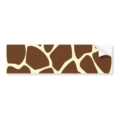 Giraffe Print Pattern in Dark Brown. Bumper Stickers by Graphics_By_Metarla