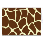 Giraffe Print Pattern in Dark Brown. Greeting Cards