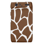 Giraffe Print Pattern in Dark Brown. Droid RAZR Covers