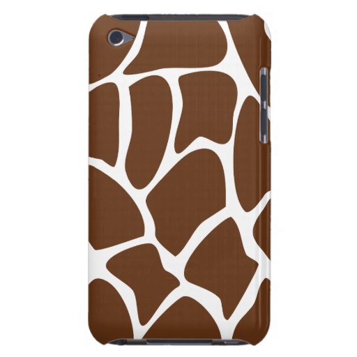 Giraffe Print Pattern in Dark Brown. iPod Touch Covers