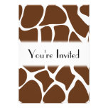 Giraffe Print Pattern in Dark Brown. Invitation
