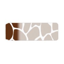 Giraffe Print Pattern in Dark Brown. Return Address Labels