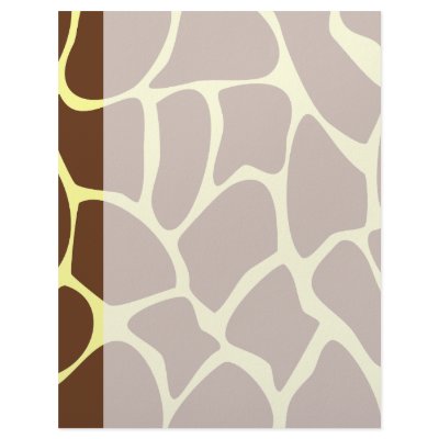 Giraffe Print Pattern in Dark Brown. Customized Letterhead by Graphics_By_Metarla
