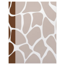Giraffe Print Pattern in Dark Brown. Personalized Letterhead