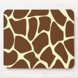 Giraffe Print Pattern in Dark Brown. Mouse Pad