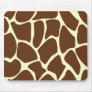 Giraffe Print Pattern in Dark Brown. Mouse Pad