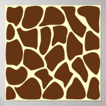 Giraffe Print Pattern in Dark Brown.