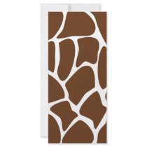 Giraffe Print Pattern in Dark Brown. Rack Card Design