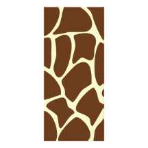 Giraffe Print Pattern in Dark Brown. Custom Rack Card