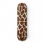 Giraffe Print Pattern in Dark Brown. skateboards