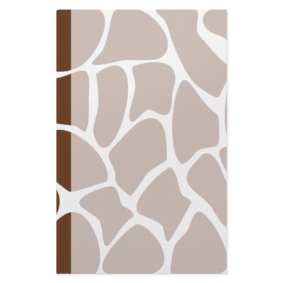 Giraffe Print Pattern in Dark Brown. Personalized Stationery by Graphics_By_Metarla