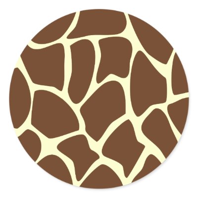 Giraffe Print Pattern in Dark Brown. Stickers by Graphics_By_Metarla