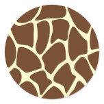 Giraffe Print Pattern in Dark Brown. stickers