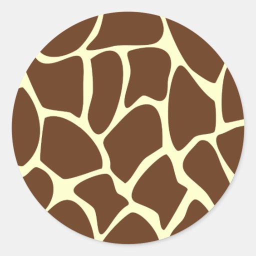 Giraffe Print Pattern in Dark Brown. Stickers