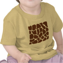 Giraffe Print Pattern in Dark Brown. Tshirt