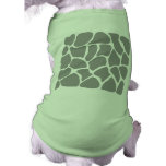 Giraffe Print Pattern in Gray. Dog Tee Shirt