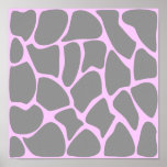Giraffe Print Pattern in Gray.
