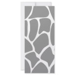 Giraffe Print Pattern in Gray. Rack Card Template