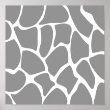 Giraffe Print Pattern in Grey.
