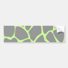 Giraffe Print Pattern in Grey. Bumper Stickers
