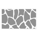 Giraffe Print Pattern in Grey. Business Card