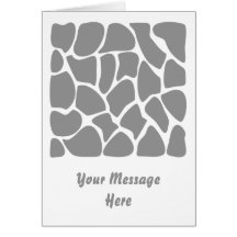 Giraffe Print Pattern in Grey. Cards