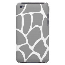 Giraffe Print Pattern in Grey. Barely There iPod Cases